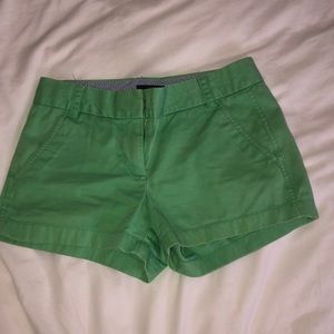 green Jcrew chino shorts